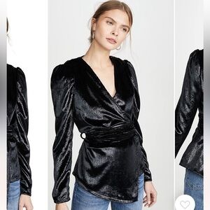 KENDALL & KYLIE puff sleeve wrap top